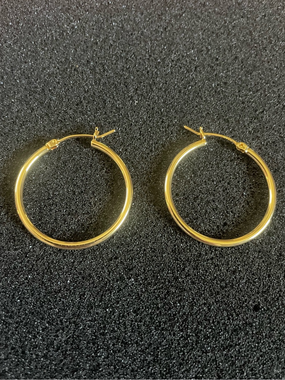 925 Sterling Silver Gold Plated Hoop Earrings